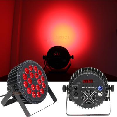 China 18pcs 18W RGBWA UV LED Slim Par Lights  , Wedding DJ LED Uplighting for sale