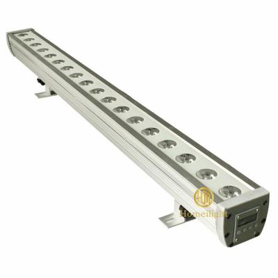 China 1- DMX512 Control Aluminum Alloy IP65 3W 18pcs Outdoor Wall Mounted Colorful Light LED Wall Washer Bar for sale