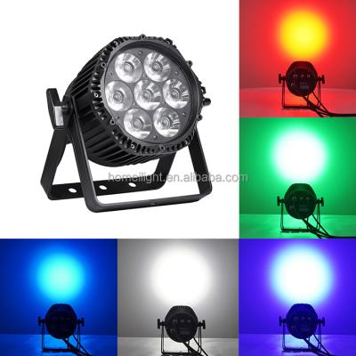 China Waterdicht 7pcs RGBWAUV 6in1 LED Par Can Stage lichten met aluminium legering Shell Te koop