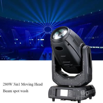 China Sharpy Beam Light 280W 10R 3in1 Beam Spot Wash Moving Head Stage Light voor kerk Te koop