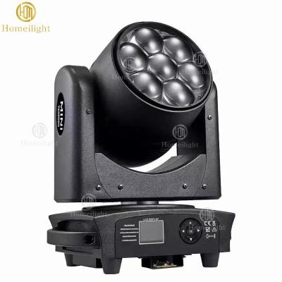 China New Arrival DJ Lights 7*40W LED Mini Zoom Beam Wash Stage Light RGBW 4IN1 LED Moving Heads Stage Lights DJ for sale