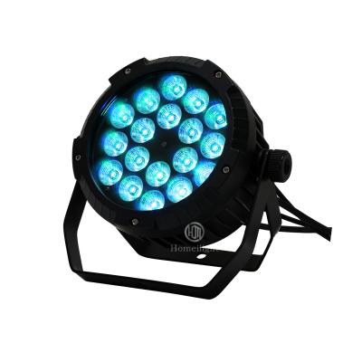 China 18*18W RGBWA UV 6in1 DMX Waterproof Slim Par Outdoor Flat Outdoor Par with CRI Ra 90 for sale