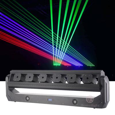 China 6 Eyes Heads Moving Laser Light DMX Pixel DJ Beam Laser Bar for Night Club RGB for sale