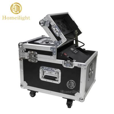 China 900w Haze machine 900w dual hazer machine double mouth fog smoke machine dmx512 with flightcase for sale