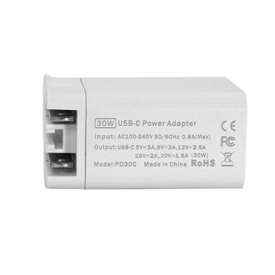 China Safe Original PD 30W Charger Wall Adapter Usb Charger Mobile Phone Data Cable Single Left Charger for sale