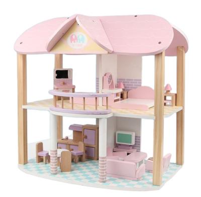 China Eco-Freindly Asweet 3D Miniature Wooden Educational Toys Doll House Puzzles For Girls Gifts for sale