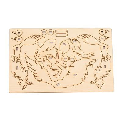 China Unique hot sale eco-friendly material animal wooden wolf 3d design jigsaw puzzles for adults for drop shipping for sale