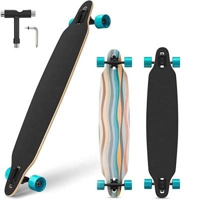 China Durable/Sports Wellshow Stable 42 Inch Longboard Cruiser Skateboard 9-Layer Complete Maple Concave Cruiser With T Tool for sale