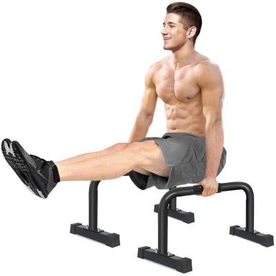 China WellShow Bodybuilding Sport Parallettes Lift Up Bar Parallette Bars Gym Lift Up Stand Dip Bars With Non Slip Foam Grip Rubber Feet Workout for sale