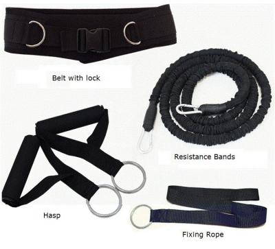 China Sport High Safety Wellshow Elastic Strength Sprint Ropes Belt Kit Resistance Bands Acceleration Reactive Stretch Training Training Rope for sale