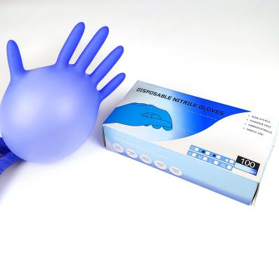 China No Potein Natural Rubber OEM Factory Purple Nitril Medical Grade Examination Gloves Blue Nitrile Glove With 100% Safety for sale