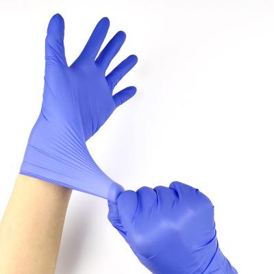 China No Natural Rubber Potein China Manufacturer 9 Inches Medical Examination Gloves Black Disposable Nitrile Glove With Factory Price for sale