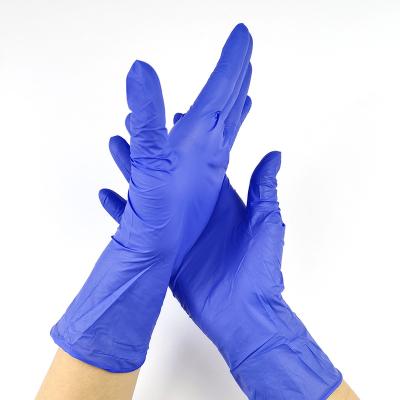 China No Natural Rubber Potein Directly Supply Ice Blue High Qualitys Non Sterile Medical Examination Gloves Nitrile Glove With Factory Price for sale