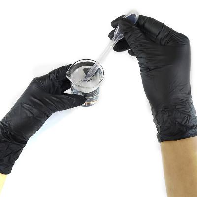 China No Potein Factory Made Hand Gloves Disposable Materials Nitrile Powder Free Black Gloves Of Natural Rubber With BOM/One-stop Service for sale