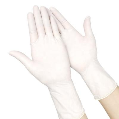 China Professional Medical Examination Manufacturer White Or Dim Yellow Disposable Powder Free Latex Examination Gloves for sale