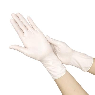 China Wholesale Or Weak Free Factory Wholesale White Yellow Yellow Medical Disposable Powder Latex Gloves for sale