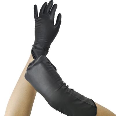 China No Potein Factory Natural Rubber Cheap 12 Inch 200 Count Powder Free Gloves Black 5mil Nitrile Medical Gloves With Manufacturer Price for sale