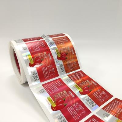 China Waterproof Custom Product Roll Box Food Label Self Adhesive Sticker for sale