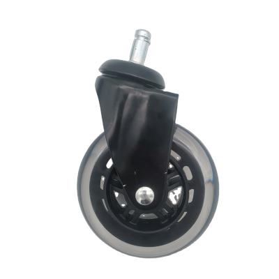 China Durable/High Load Capacity/Low Noise Hot Selling Black Transparent 3 Inch PU Office Chair Caster Wheel Home Office Cair Carpet Swivel Caster Wheel for sale