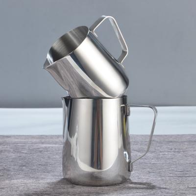 China Viable Thick Stainless Steel 304 Milk Frothing Jug Coffee Latte Espresso Jug Milk Jug Coffee Tool for sale