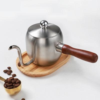 China 500ml Stainless Steel Coffee Maker Sustainable Drip Water Pour Over Espresso Brew Coffee Pot Gooseneck Kettle for sale