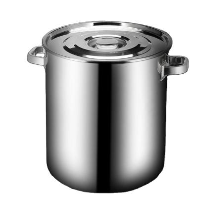 China Viable Wholesale Commercial Soup Bucket Extra Thick Stainless Steel Large Capacity Saucepan Pot for Hotel and Restaurant for sale