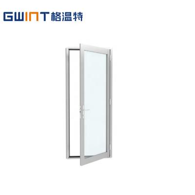 China Heat Insulation GWINT Factory Manufacturer German Hardware Aluminum Hinged Doors House Door Double Glazed Patio Doors for sale