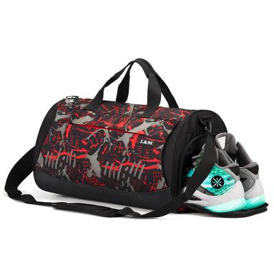 China Wholesale Custom Lightweight Oxford Logo Outdoor Sports Camouflage Gym Bag Men And Women Large Capacity Duffel Bag Travel Waterproof Bag for sale