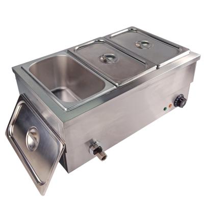 China High Efficiency Commercial Grade Bain Marie Buffet Food Warmer Stainless Steel with Top Catering and Pot Glass Restaurants for sale