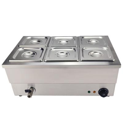 China 2019 Eco-friendly Restaurant Electric Bath Marie Shake Food Warmer Eco-friendly Trend DL-3T-6 11KG Restaurant Container For Food Supply Heating Tray for sale