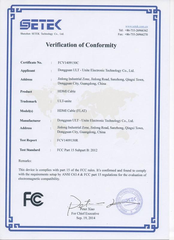 FCC - Dongguan ULT-Unite Electronic Technology Co., Ltd.