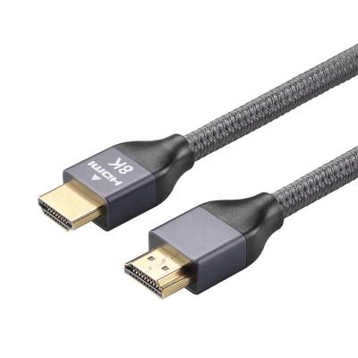 China COMPUTER ULT-unite 8K High Quality Nylon Braided HDMI Kabel 6.6ft 10ft Ultra High Speed ​​Wire Lead for sale