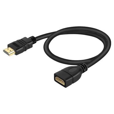 China Chinese Factory of COMPUTER ULT-unite Black 50cm HDMI Male to Female Cable 4K 60Hz HDMI Extension Cable for sale