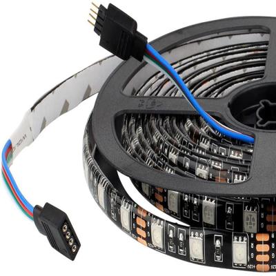 China Hotel Black Pcb Panel 5050 Led Strip RGB 60led/m DC 12v 5m 300 LEDs Smd Ip65 Waterproof Flexible Light Strips for sale