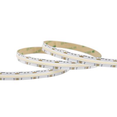 China Hotel High Brightness No Point Light 15w Flexible Led Strip COB CCT Remote Control Led Strip For Corner Decoration for sale