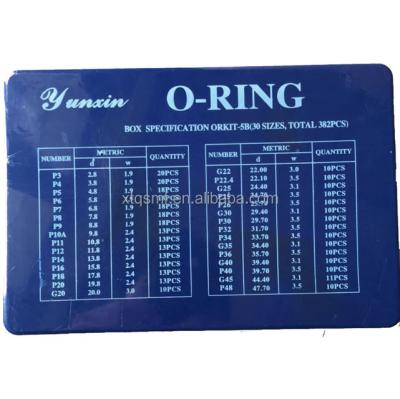 China 419 Piece Assortment Kit Metric Rubber O Ring O Ring O Ring Box for sale