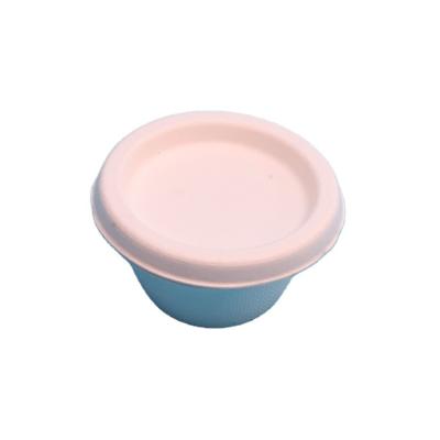 China Factory Wholesale Bagasse Sugar Cane Fiber Sugar Cane Pulp Biodegradable Paper Disposable Bowl With Lid for sale