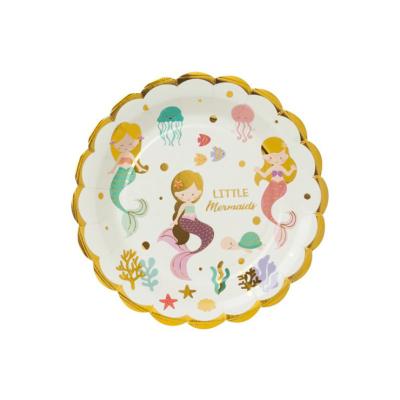 China 2020 New Eco-friendly 7inch Mermaid Dinosaur Jungle Party Paper Plate Birthday Party Supplies for sale