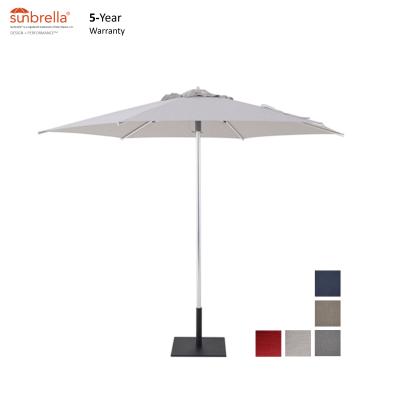 China 100% New Outdoor Cafe Rust Resistant Sunbrella Dia.2.7M Round Garden Restaurant Round Patio Umbrella for sale