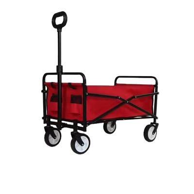 China Folding Garden Traction Easy-Carry Heavy Duty Folding Cart Folding Outdoor Camping Wagon for sale