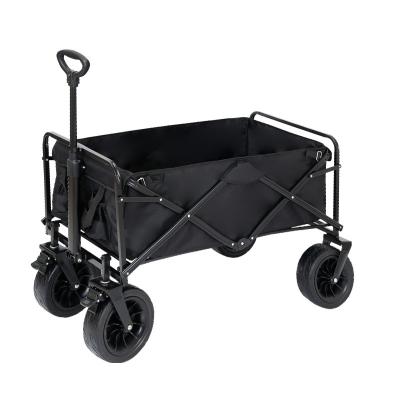 China Portable Camping Cart Outdoor Garden Wagon Easy-Carry Multifunctional Folding Camping Folding Cart with Trolley Double Decker for sale