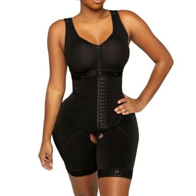 China Women's Full Body Shaper Post Surgery Barrel Op Garment Compression One Piece Antibacterial Girdles Colombian Step 2 Shapewear Faja Bra Jumpsuit for sale