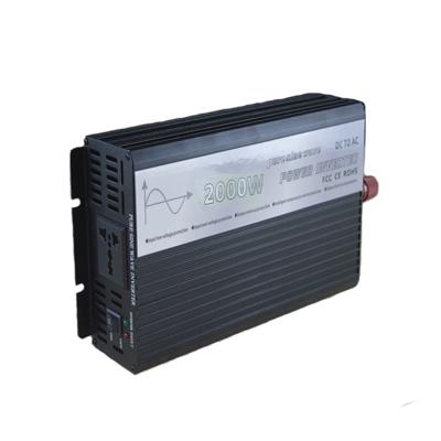 China Factory inverter 2000watt off grid 12v 24v 48v 60v 72v dc to ac 110v 230v pure sine wave power inverter 378*220*92mm for sale