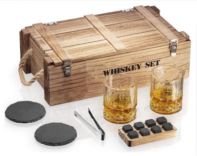 China Best Viable Valentine's Day Gift For Men 8 PCS Granite Whiskey Stone Stone In Army Case for sale