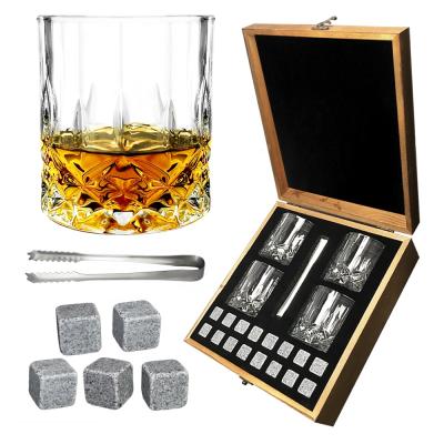 China Allan's Viable Luxurious Gift Box for Men or Friend with Whiskey Decanter and Mug Glass Set with Rock Stones for sale