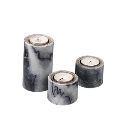 China Bulk Candle Holders Decorative Candle Holder Ornaments Bulk Candle Jar Marble Candle Holders for sale