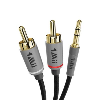 China AUX audio. 1Mii Car Cable to Male RCA Audio and Video Cables for Speaker for sale