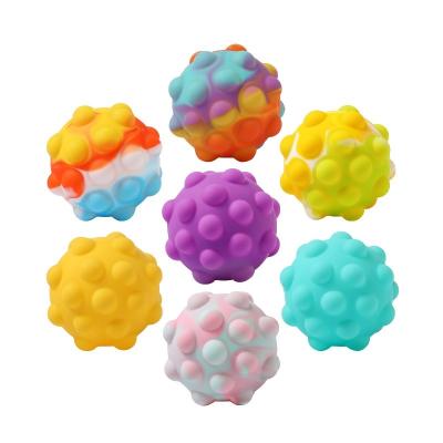 China 2022 NEW Amazon Eco-friendly Material Hot Selling Push It Bubble Silicone Push Sensory Push Buttons 3D Strain Balls Wiggle Toys For Kids for sale