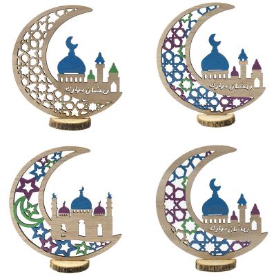 China Durable Ramadan 2022 New Products Ramadan Decorations Muslim Ramadan Kareem Wooden Eid Gift For Table Decor for sale