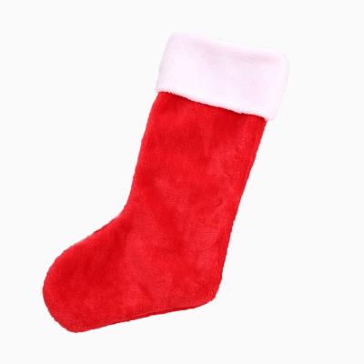 China New 2021 Hot Selling Soft Christmas Stocking Christmas Sock Gift Bags Plush Christmas Decoration Supplies for sale